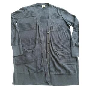 Cabi women’s cardigan blue button front medium lightweight basic casual layer